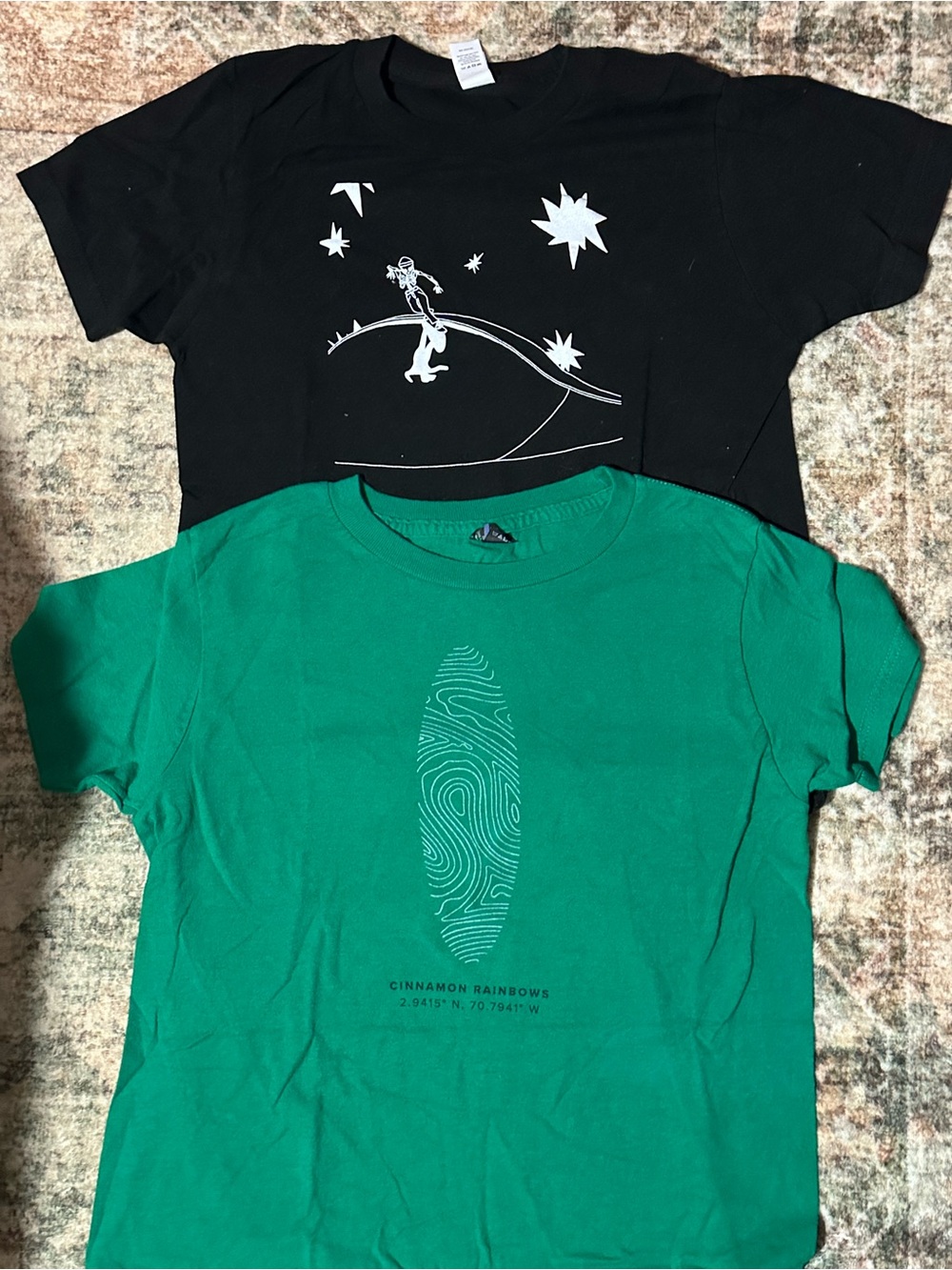 2 Cinnamon Rainbows Surf tees